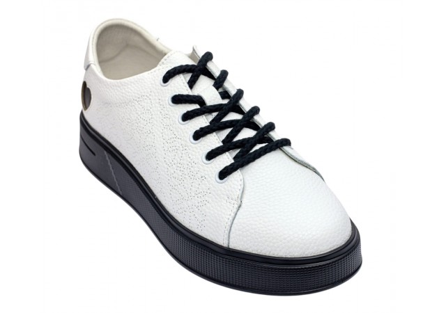 Pantofi dama casual din piele naturala - Aisha Alb GSK3032A